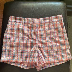 NWOT Loft Plaid Seersucker Riviera Shorts